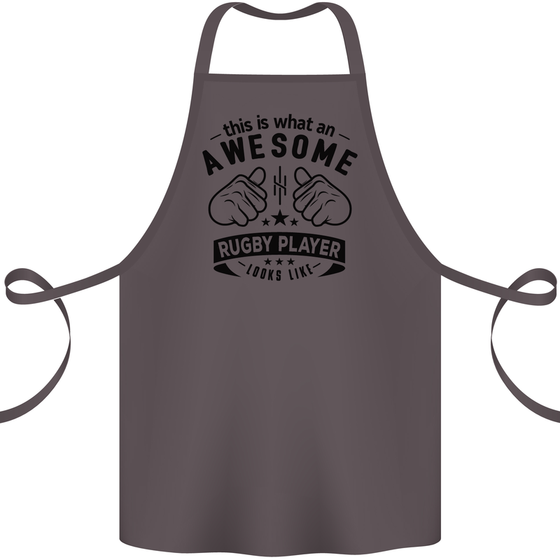 An Awesome Rugby Player Looks Like Union Cotton Apron 100% Organic Dark Grey