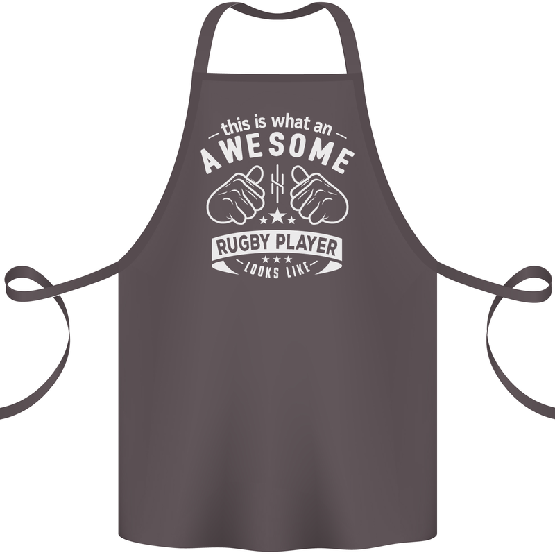 An Awesome Rugby Player Looks Like Union Cotton Apron 100% Organic Dark Grey
