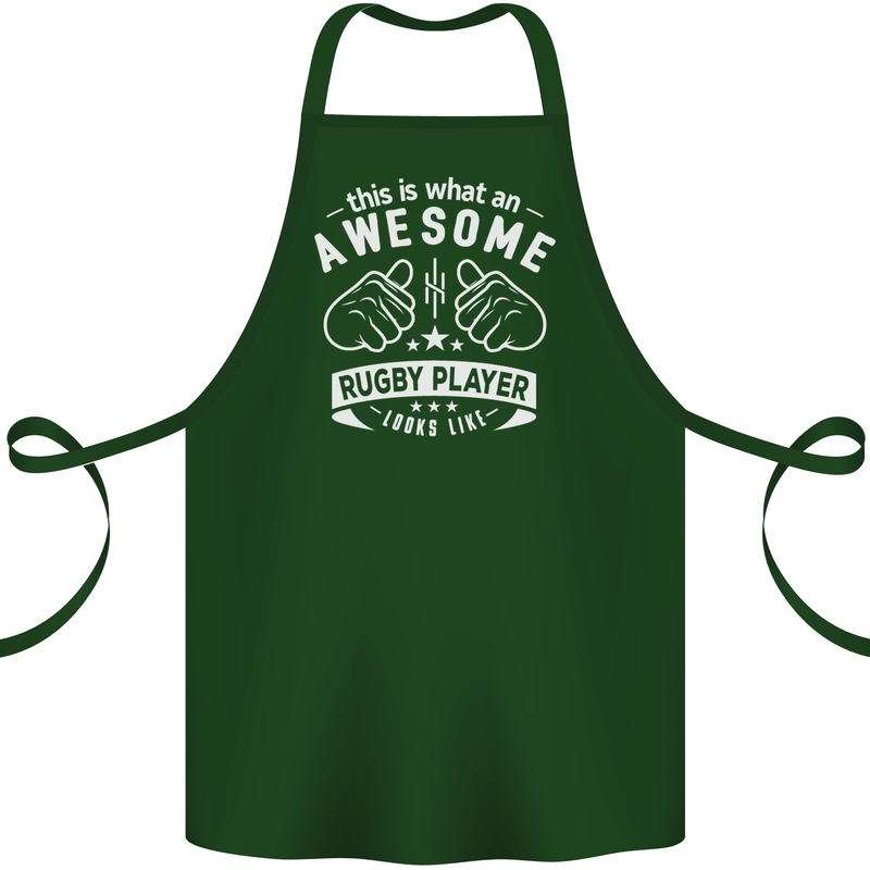 An Awesome Rugby Player Looks Like Union Cotton Apron 100% Organic Forest Green