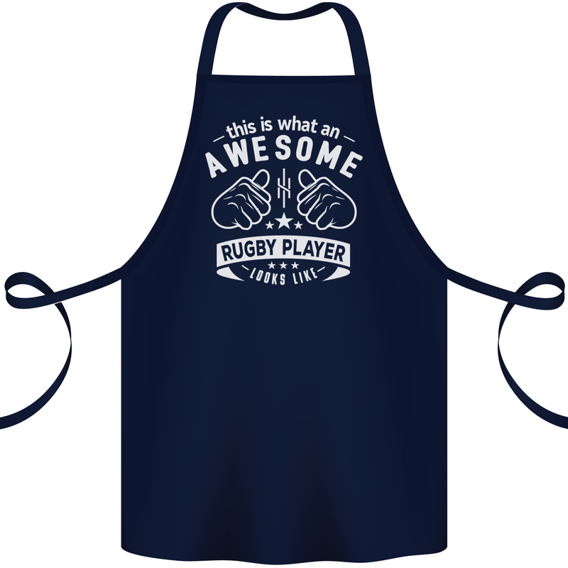 An Awesome Rugby Player Looks Like Union Cotton Apron 100% Organic Navy Blue