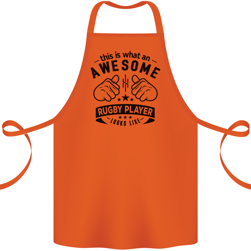 An Awesome Rugby Player Looks Like Union Cotton Apron 100% Organic Orange