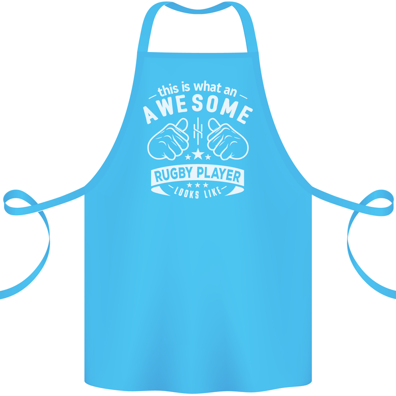 An Awesome Rugby Player Looks Like Union Cotton Apron 100% Organic Turquoise