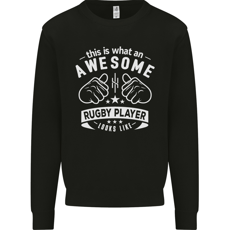 An Awesome Rugby Player Looks Like Union Kids Sweatshirt Jumper Black
