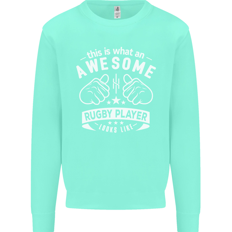An Awesome Rugby Player Looks Like Union Kids Sweatshirt Jumper Peppermint