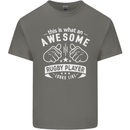An Awesome Rugby Player Looks Like Union Kids T-Shirt Childrens Charcoal