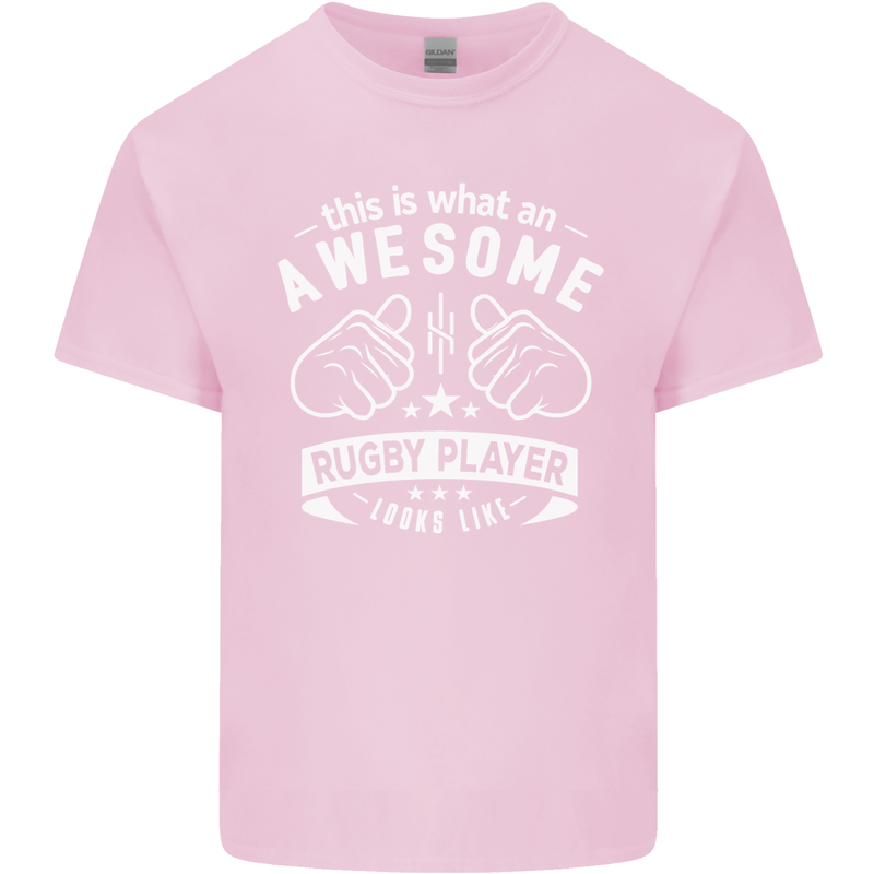 An Awesome Rugby Player Looks Like Union Kids T-Shirt Childrens Light Pink