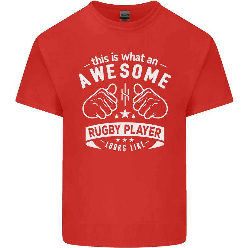 An Awesome Rugby Player Looks Like Union Kids T-Shirt Childrens Red