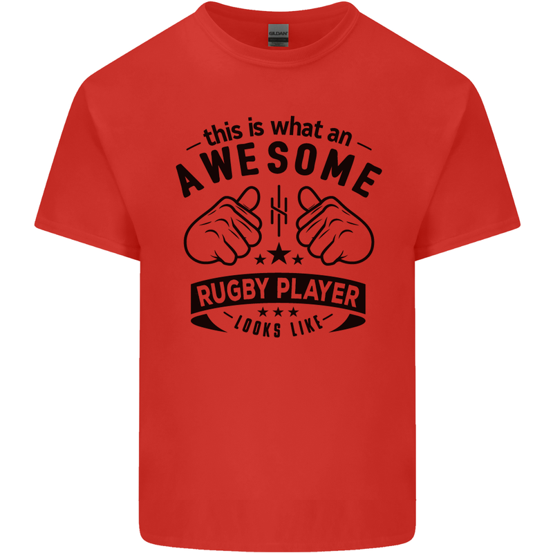 An Awesome Rugby Player Looks Like Union Kids T-Shirt Childrens Red