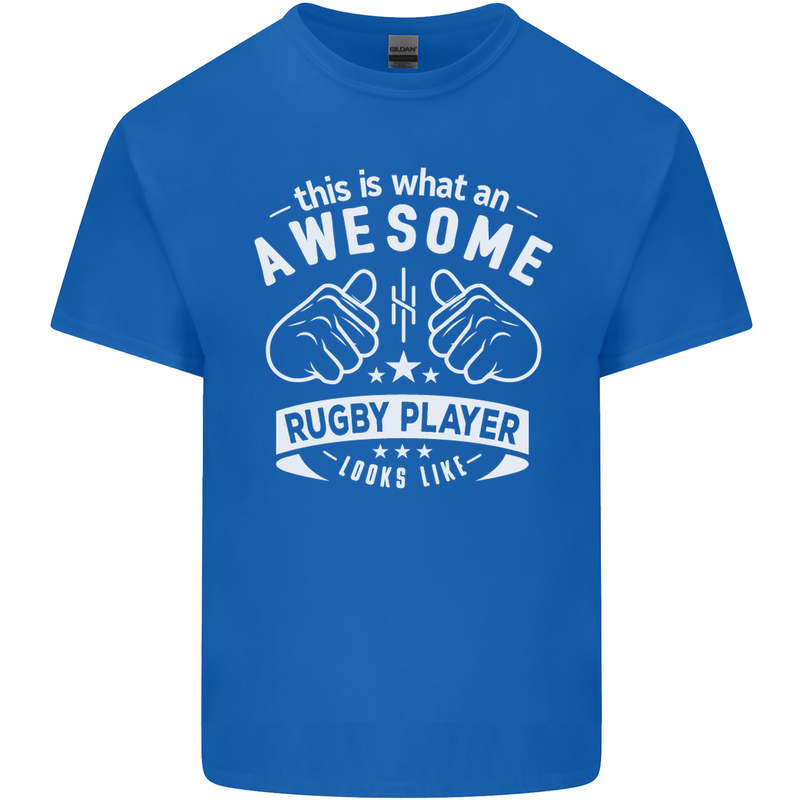 An Awesome Rugby Player Looks Like Union Kids T-Shirt Childrens Royal Blue