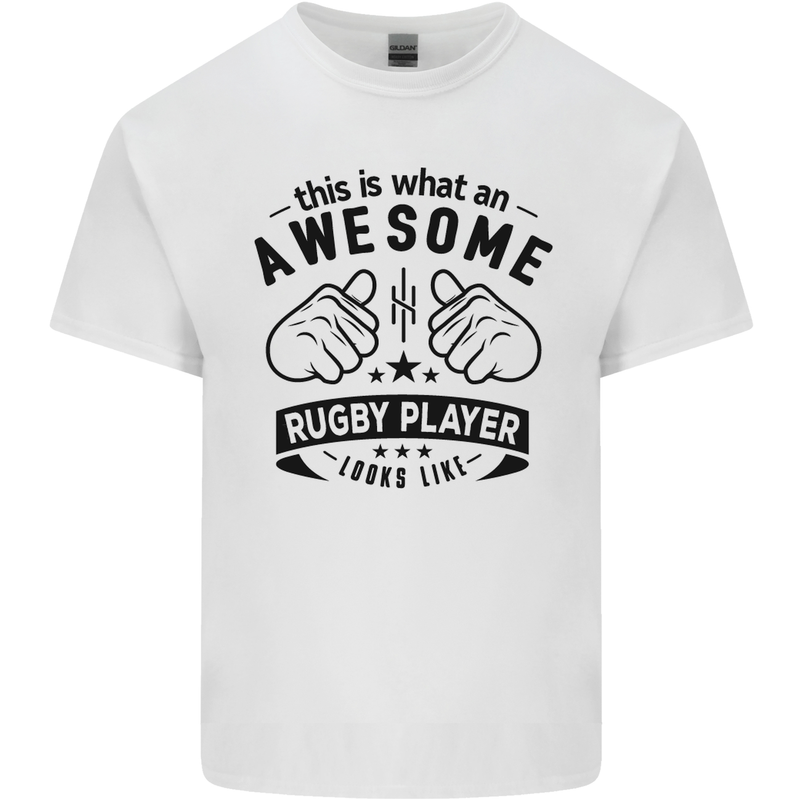 An Awesome Rugby Player Looks Like Union Kids T-Shirt Childrens White