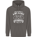 An Awesome Rugby Player Looks Like Union Mens 80% Cotton Hoodie Charcoal