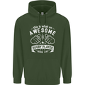 An Awesome Rugby Player Looks Like Union Mens 80% Cotton Hoodie Forest Green