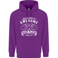 An Awesome Rugby Player Looks Like Union Mens 80% Cotton Hoodie Purple