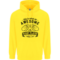 An Awesome Rugby Player Looks Like Union Mens 80% Cotton Hoodie Yellow