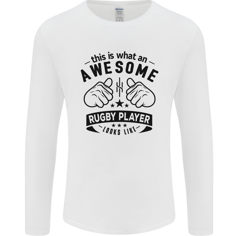 An Awesome Rugby Player Looks Like Union Mens Long Sleeve T-Shirt White