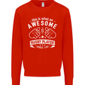 An Awesome Rugby Player Looks Like Union Mens Sweatshirt Jumper Bright Red