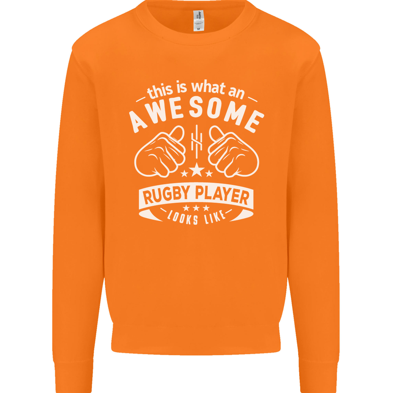 An Awesome Rugby Player Looks Like Union Mens Sweatshirt Jumper Orange