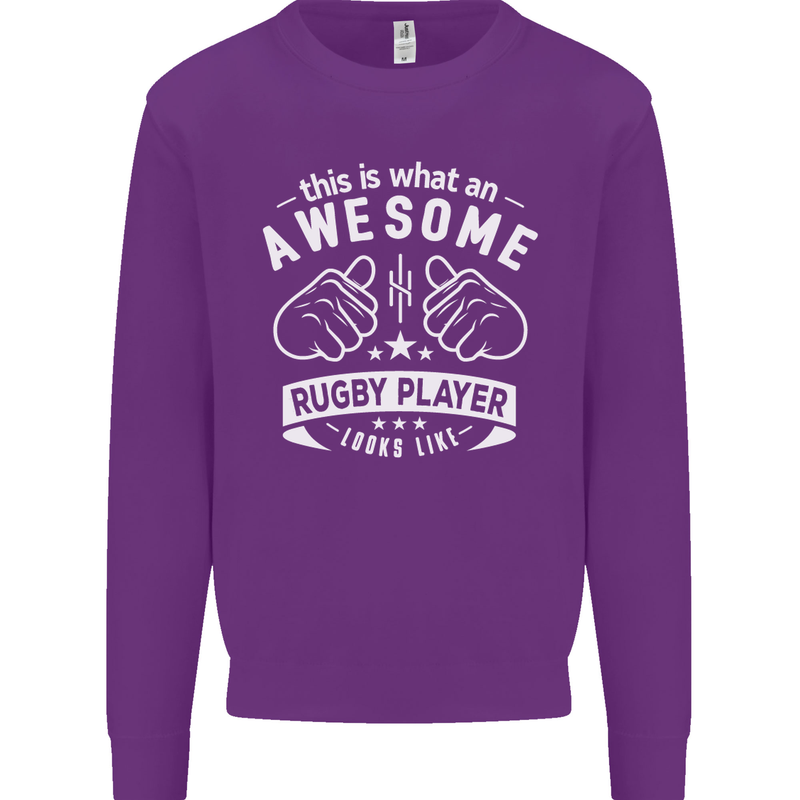 An Awesome Rugby Player Looks Like Union Mens Sweatshirt Jumper Purple