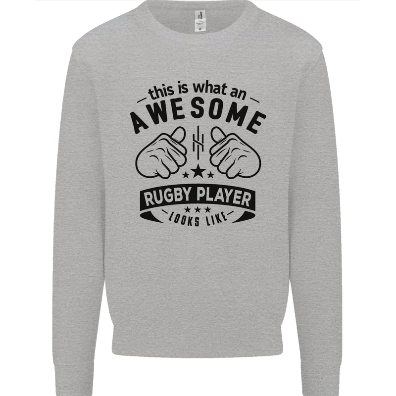An Awesome Rugby Player Looks Like Union Mens Sweatshirt Jumper Sports Grey