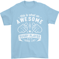 An Awesome Rugby Player Looks Like Union Mens T-Shirt Cotton Gildan Light Blue
