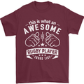 An Awesome Rugby Player Looks Like Union Mens T-Shirt Cotton Gildan Maroon