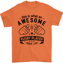 An Awesome Rugby Player Looks Like Union Mens T-Shirt Cotton Gildan Orange