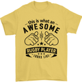 An Awesome Rugby Player Looks Like Union Mens T-Shirt Cotton Gildan Yellow