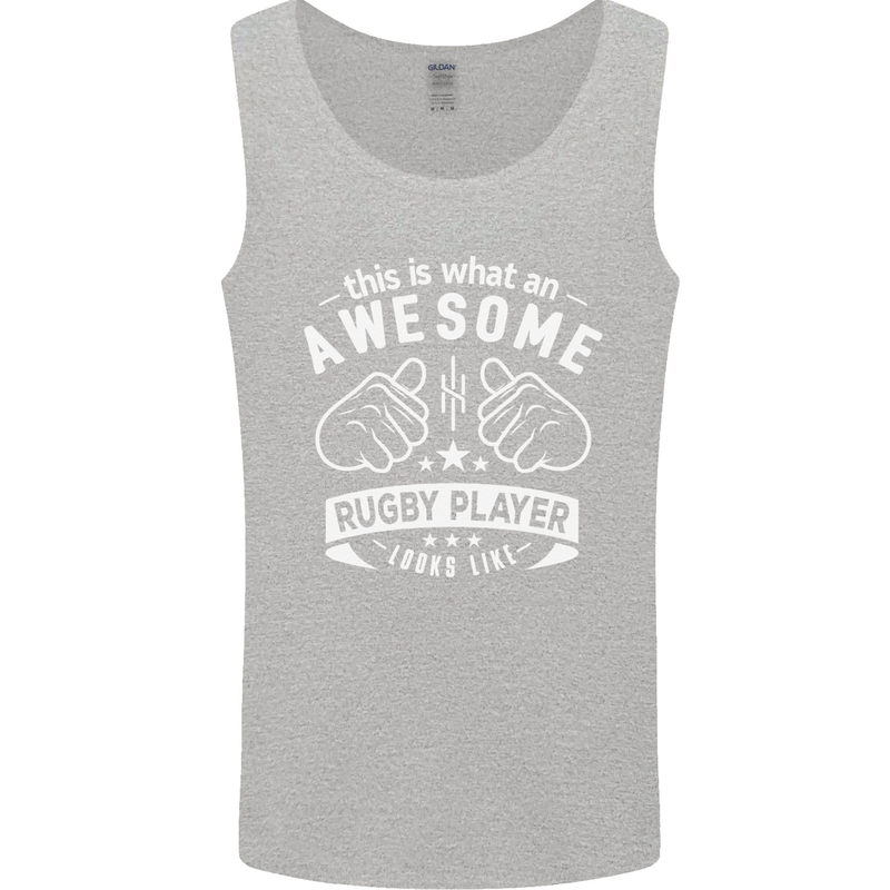 An Awesome Rugby Player Looks Like Union Mens Vest Tank Top Sports Grey