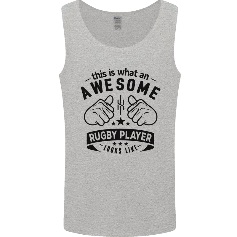 An Awesome Rugby Player Looks Like Union Mens Vest Tank Top Sports Grey
