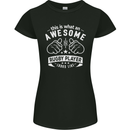 An Awesome Rugby Player Looks Like Union Womens Petite Cut T-Shirt Black