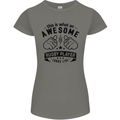 An Awesome Rugby Player Looks Like Union Womens Petite Cut T-Shirt Charcoal