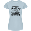 An Awesome Rugby Player Looks Like Union Womens Petite Cut T-Shirt Light Blue