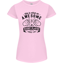 An Awesome Rugby Player Looks Like Union Womens Petite Cut T-Shirt Light Pink