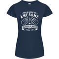 An Awesome Rugby Player Looks Like Union Womens Petite Cut T-Shirt Navy Blue