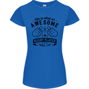 An Awesome Rugby Player Looks Like Union Womens Petite Cut T-Shirt Royal Blue