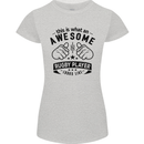 An Awesome Rugby Player Looks Like Union Womens Petite Cut T-Shirt Sports Grey