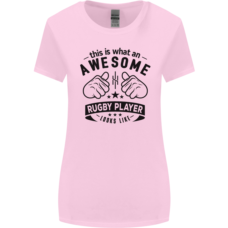 An Awesome Rugby Player Looks Like Union Womens Wider Cut T-Shirt Light Pink