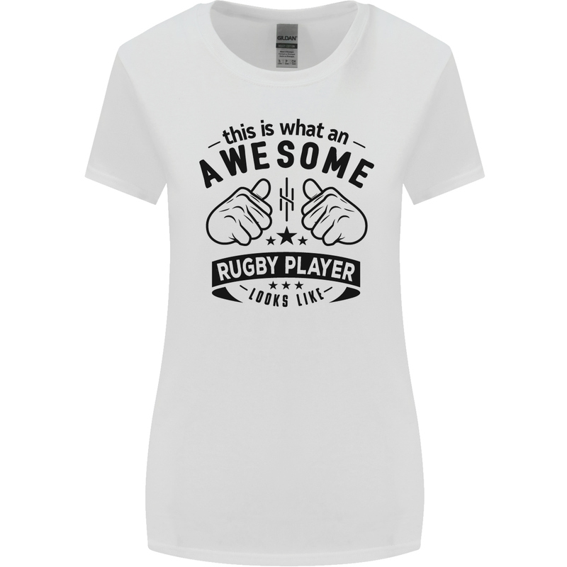 An Awesome Rugby Player Looks Like Union Womens Wider Cut T-Shirt White