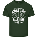 An Awesome Sales Rep Looks Like Mens Cotton T-Shirt Tee Top Forest Green