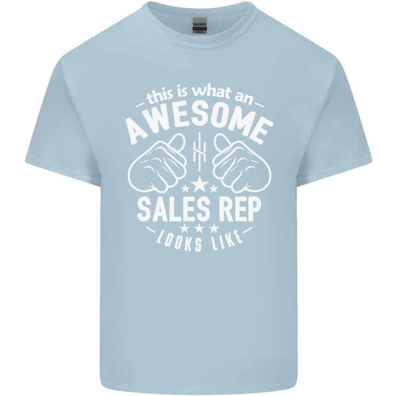 An Awesome Sales Rep Looks Like Mens Cotton T-Shirt Tee Top Light Blue