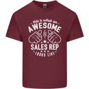 An Awesome Sales Rep Looks Like Mens Cotton T-Shirt Tee Top Maroon