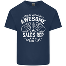 An Awesome Sales Rep Looks Like Mens Cotton T-Shirt Tee Top Navy Blue