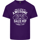 An Awesome Sales Rep Looks Like Mens Cotton T-Shirt Tee Top Purple