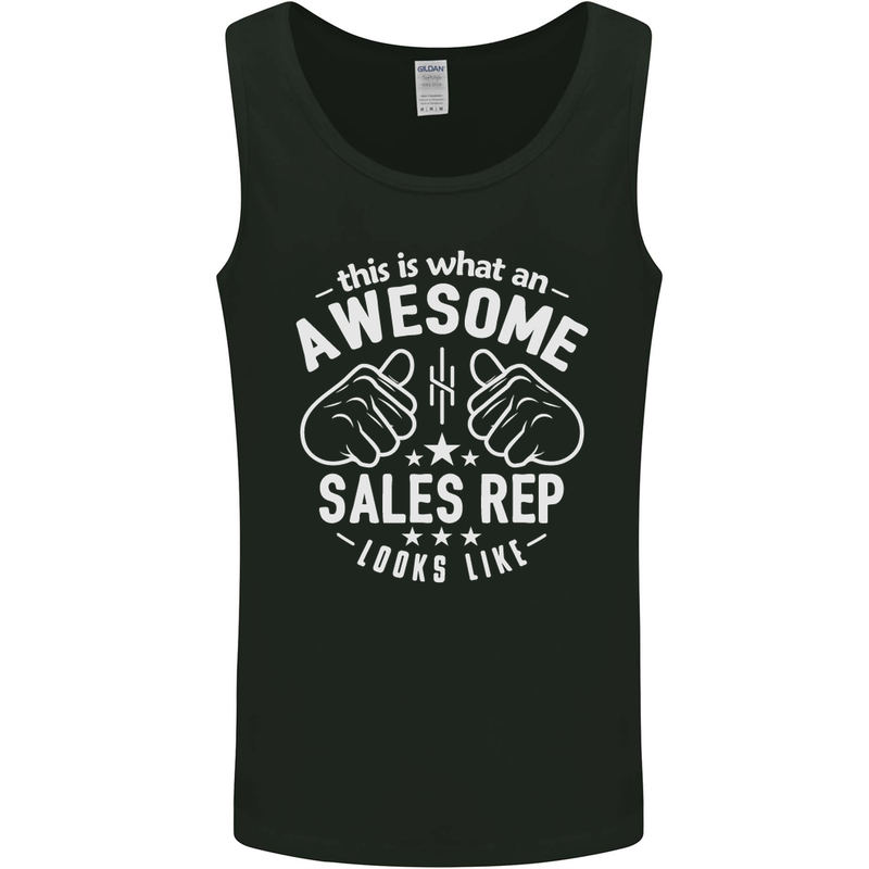 An Awesome Sales Rep Looks Like Mens Vest Tank Top Black