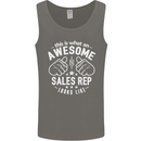 An Awesome Sales Rep Looks Like Mens Vest Tank Top Charcoal