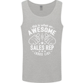 An Awesome Sales Rep Looks Like Mens Vest Tank Top Sports Grey