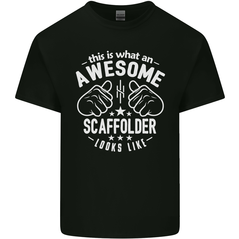 An Awesome Scaffolder Looks Like Mens Cotton T-Shirt Tee Top Black