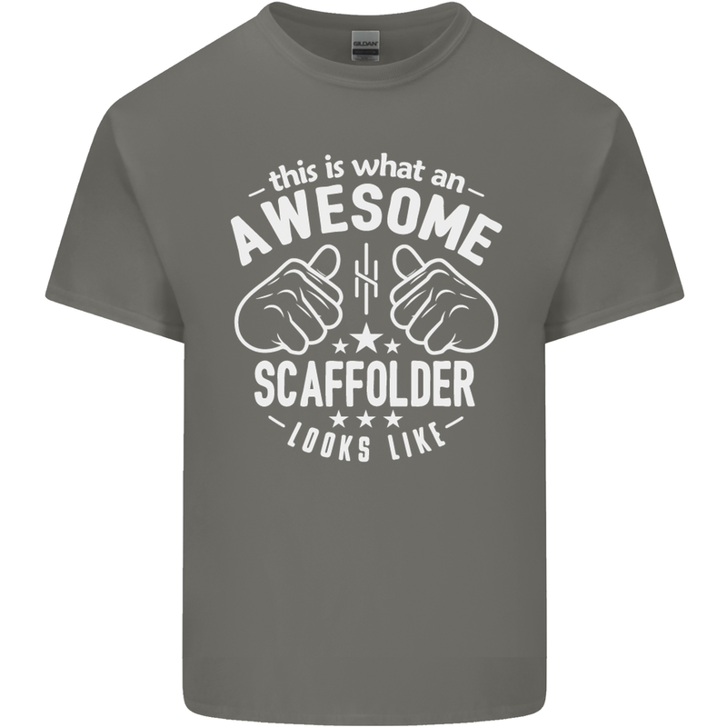 An Awesome Scaffolder Looks Like Mens Cotton T-Shirt Tee Top Charcoal