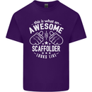 An Awesome Scaffolder Looks Like Mens Cotton T-Shirt Tee Top Purple
