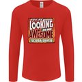 An Awesome Scuba Diver Mens Long Sleeve T-Shirt Red